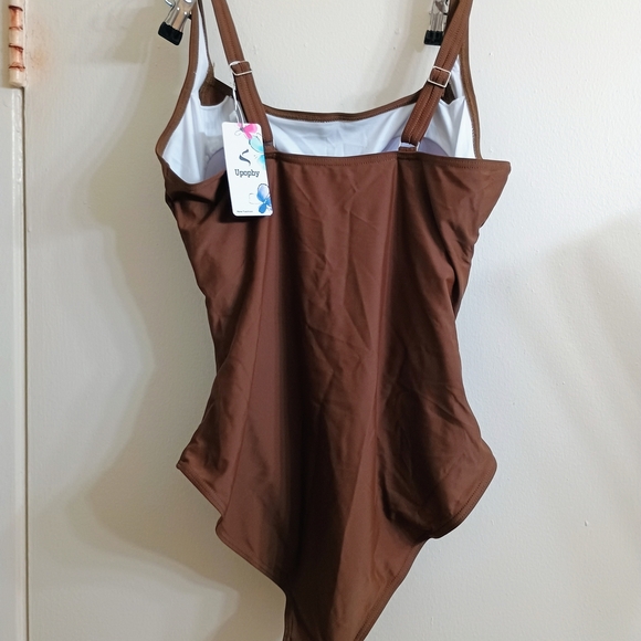Brown One-Piece Swimsuit - Picture 3 of 6